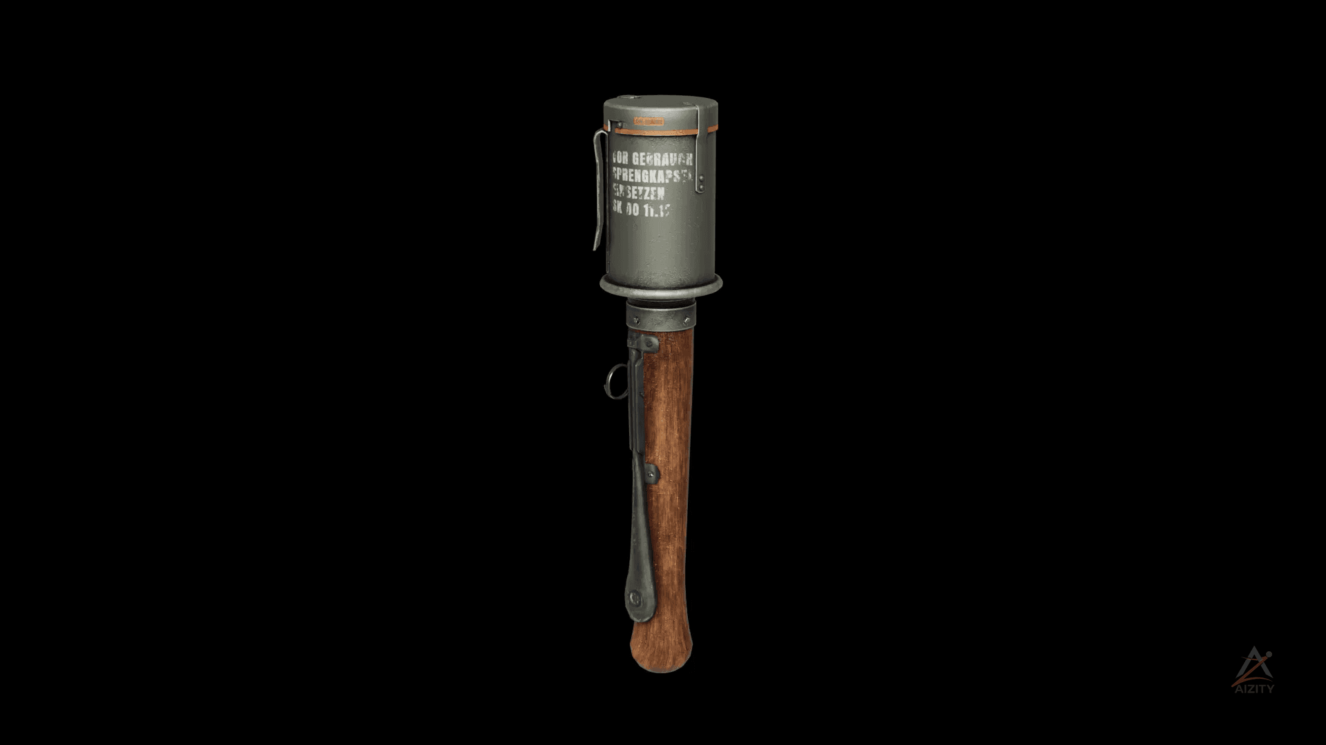 WWII M24 Stick Grenade – High-Quality 3D Model (4K Textures)