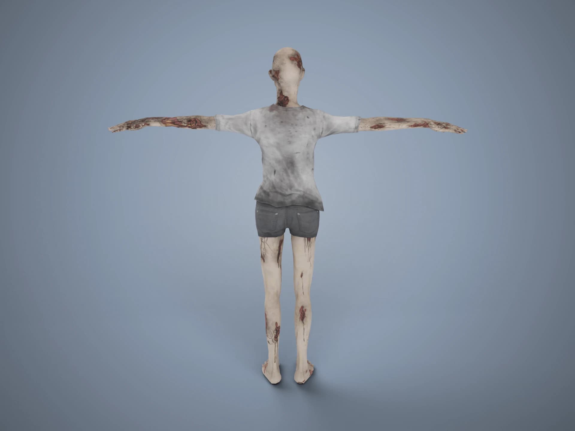 Zombie Woman 3D Model