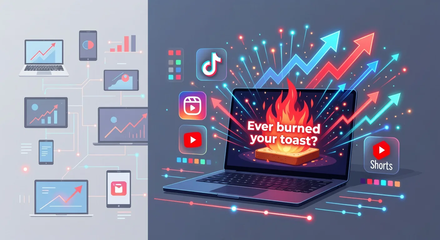 Futuristic Social Media Video Editing Illustration