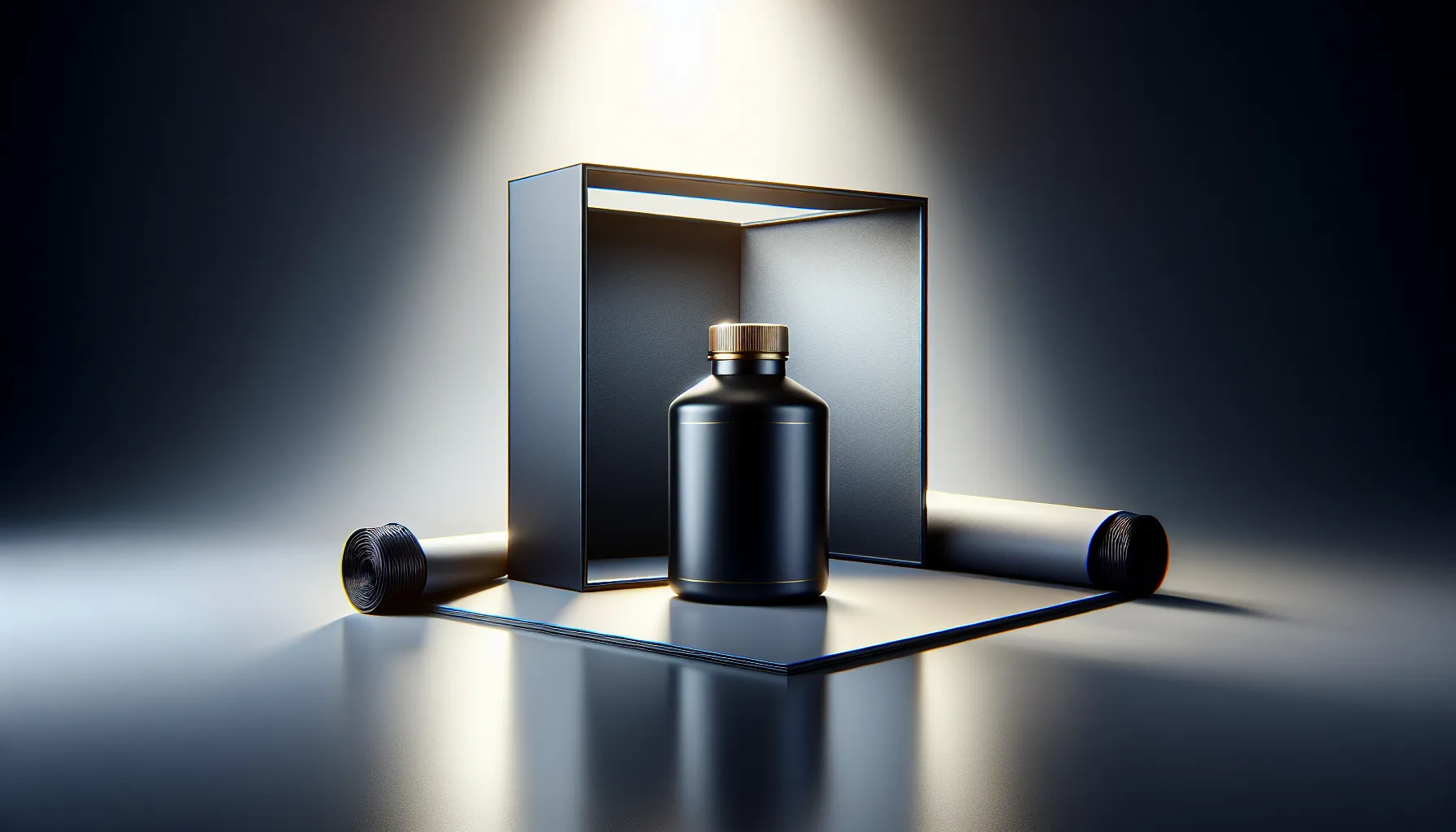 Photoreal Premium Product Shot on a Reflective Studio Surface