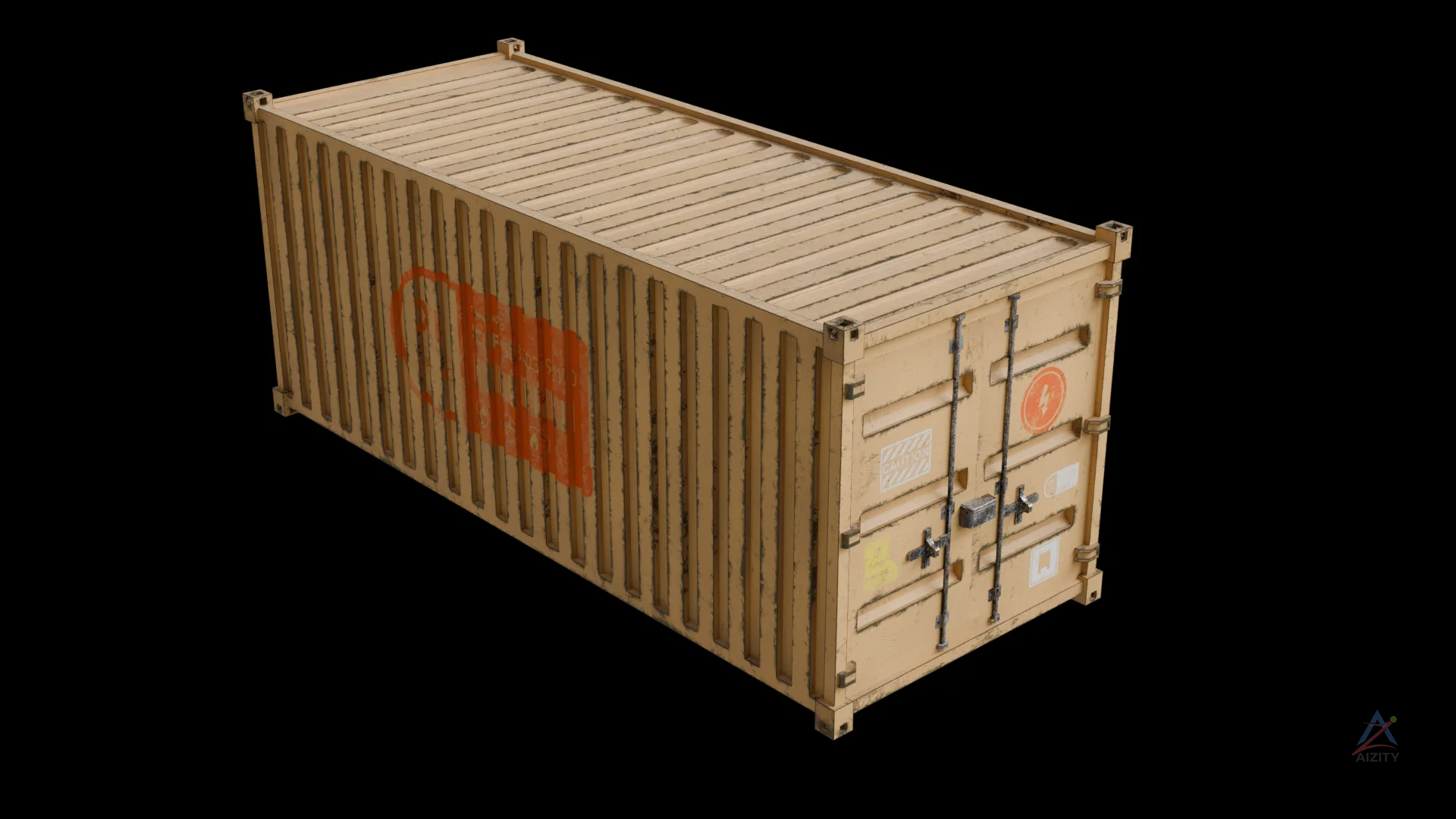 Shipping Container – 4K PBR 3D Model - View 2