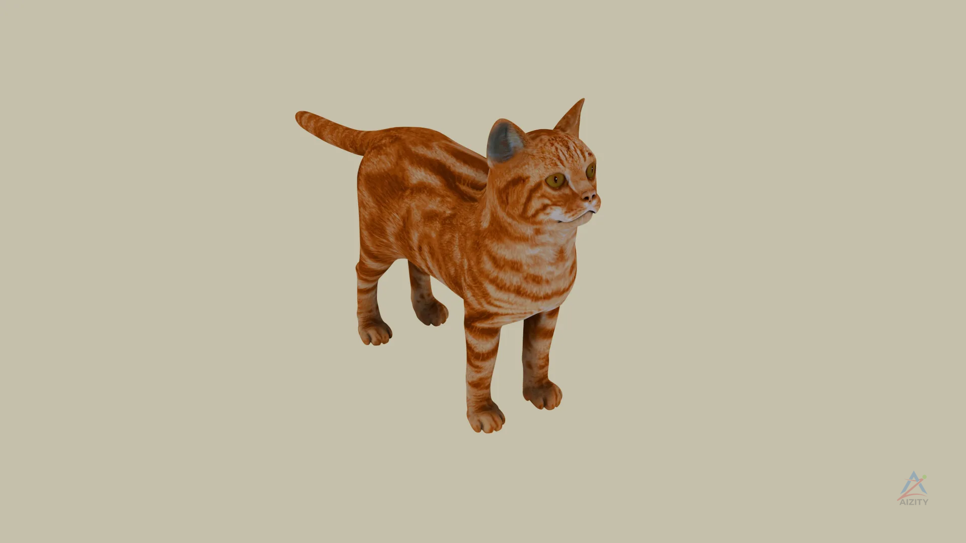 Cat 3D model - View 2