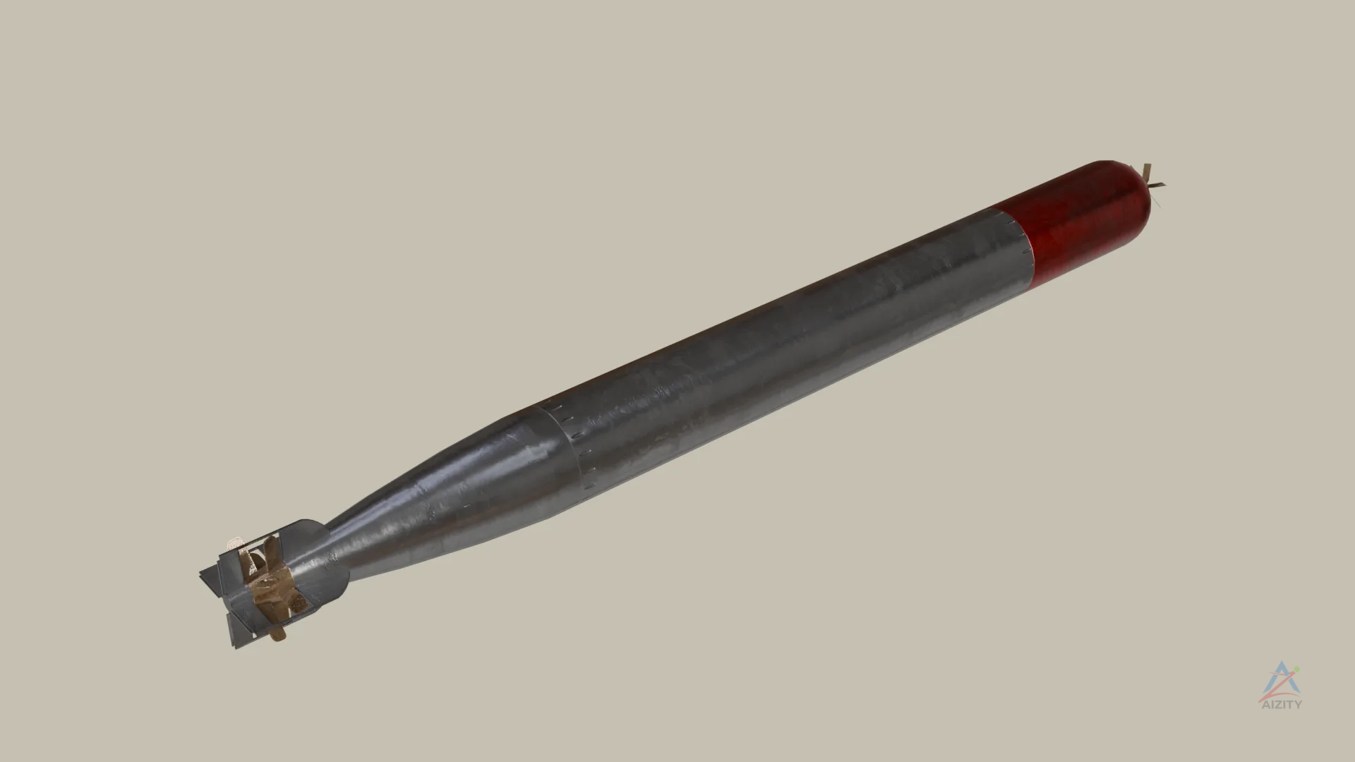 MKVII(L) / MK XII Torpedo – 3D Model - View 2