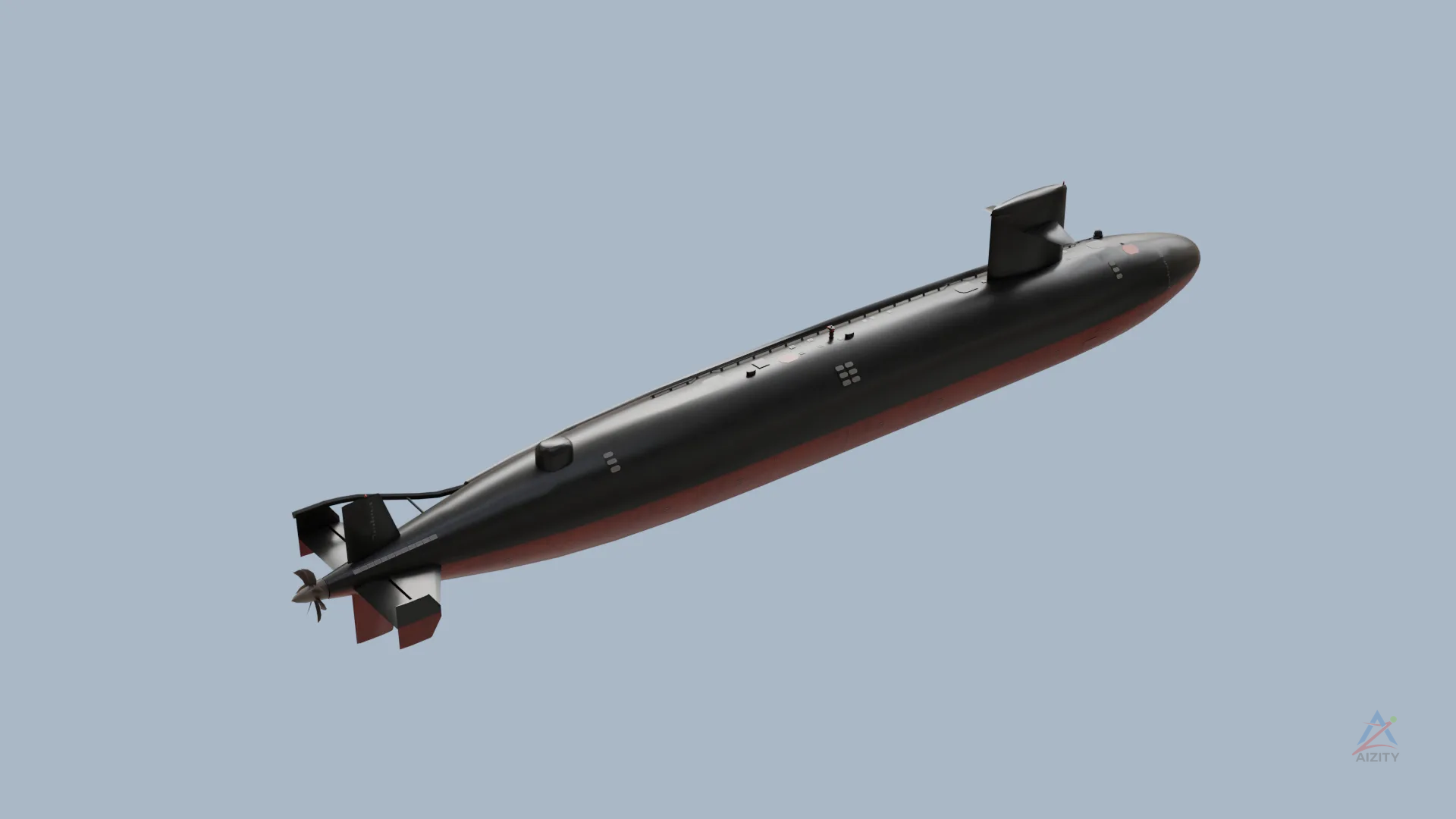 The USS Sturgeon (SSN-637) - 3D model - View 2