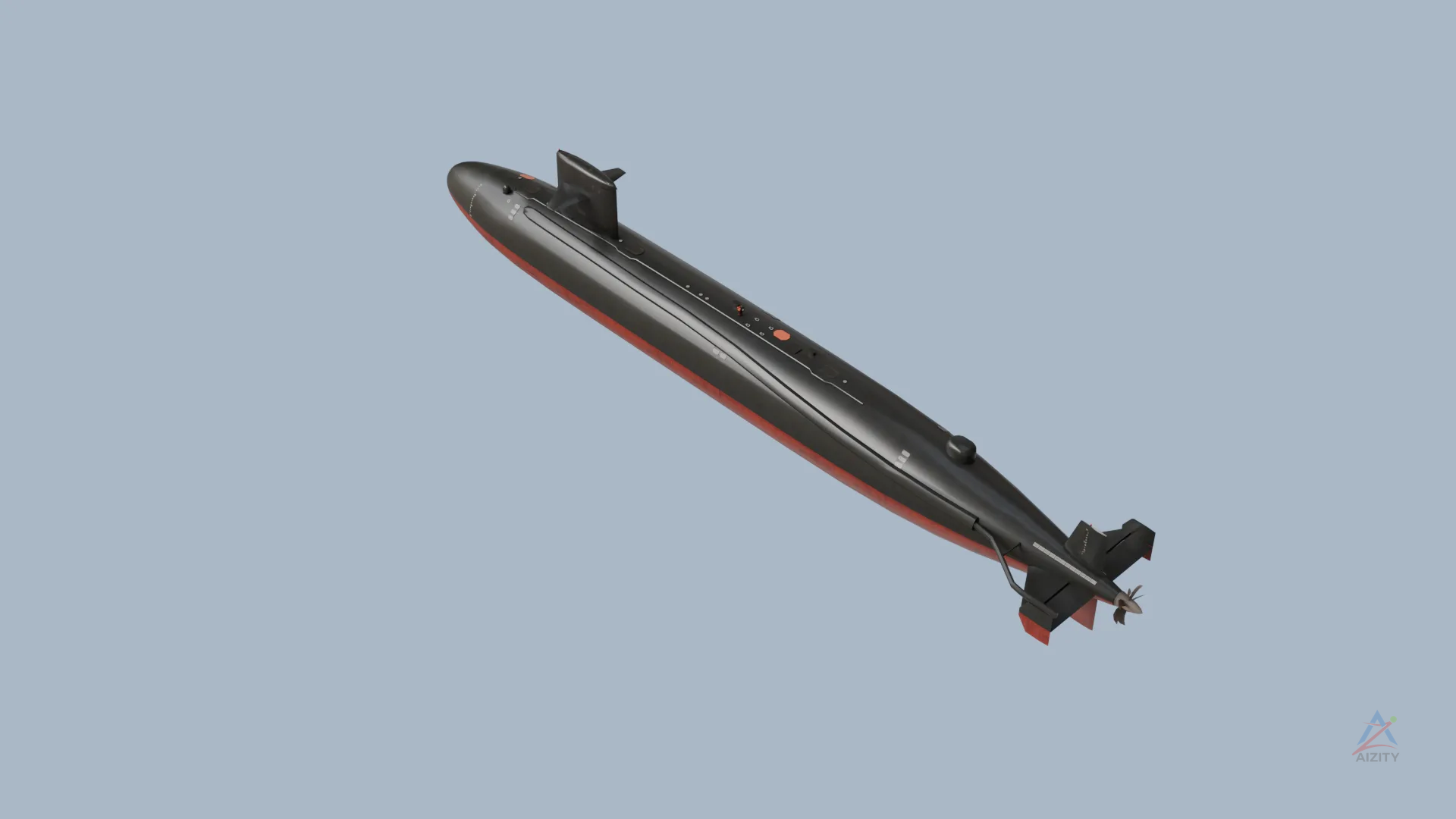 The USS Sturgeon (SSN-637) - 3D model - View 3