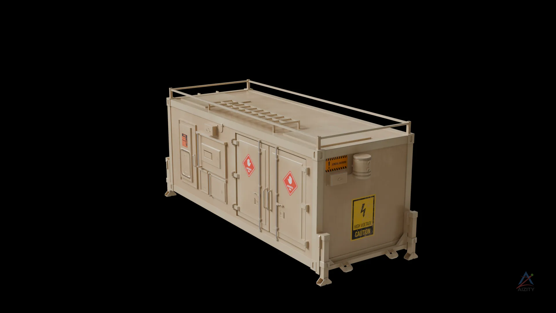 UAV Drone Control Container – 4K PBR 3D Model - View 2