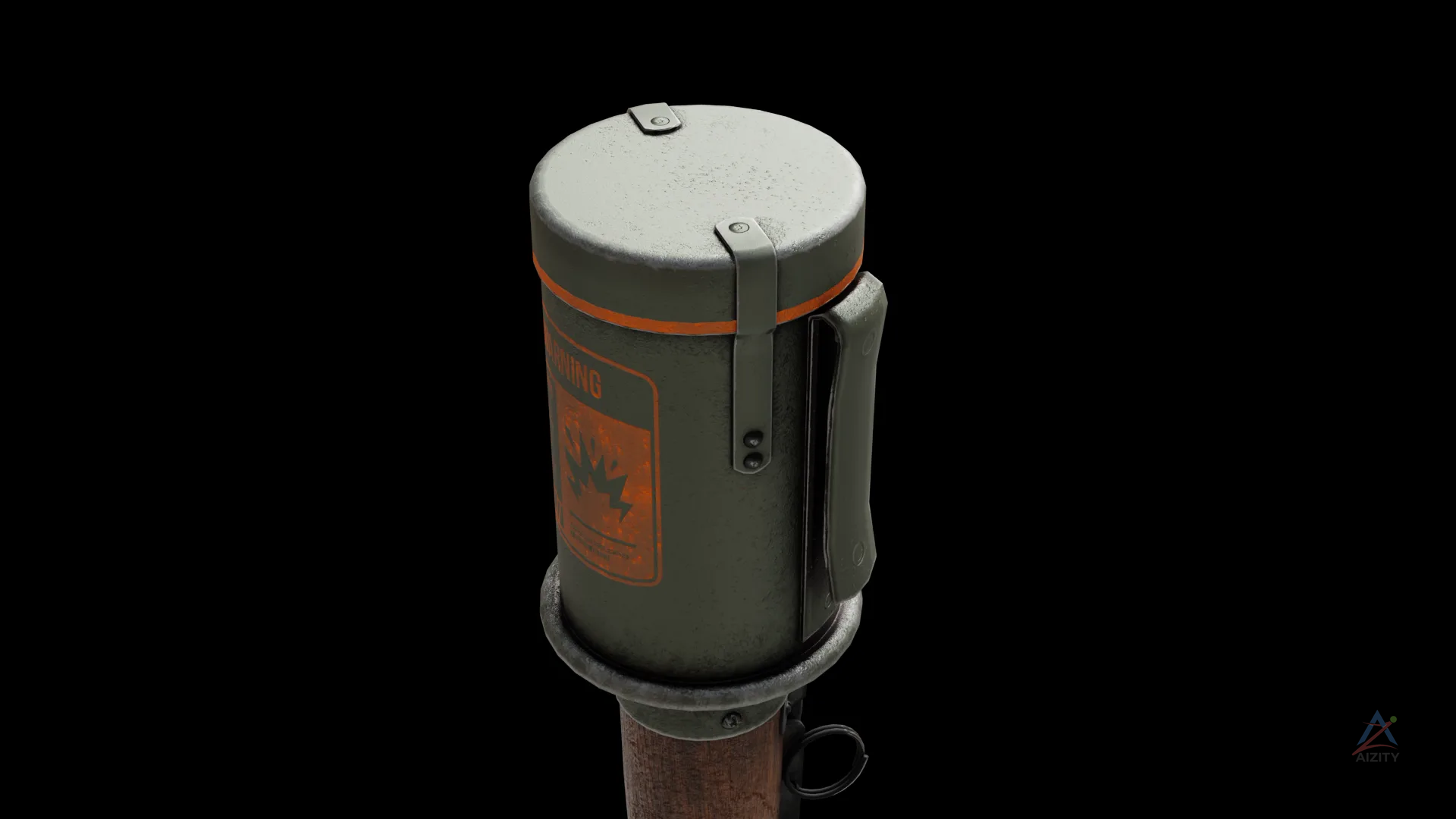 WWII M24 Stick Grenade – High-Quality 3D Model (4K Textures) - View 2