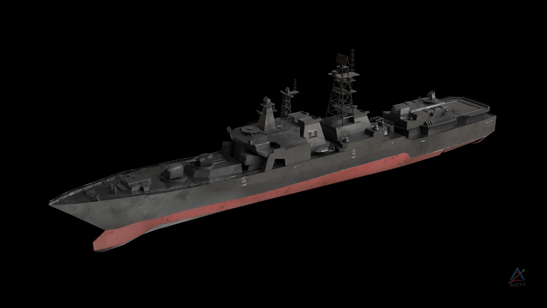 Destroyer Warship – 3D Model (2K Textures)