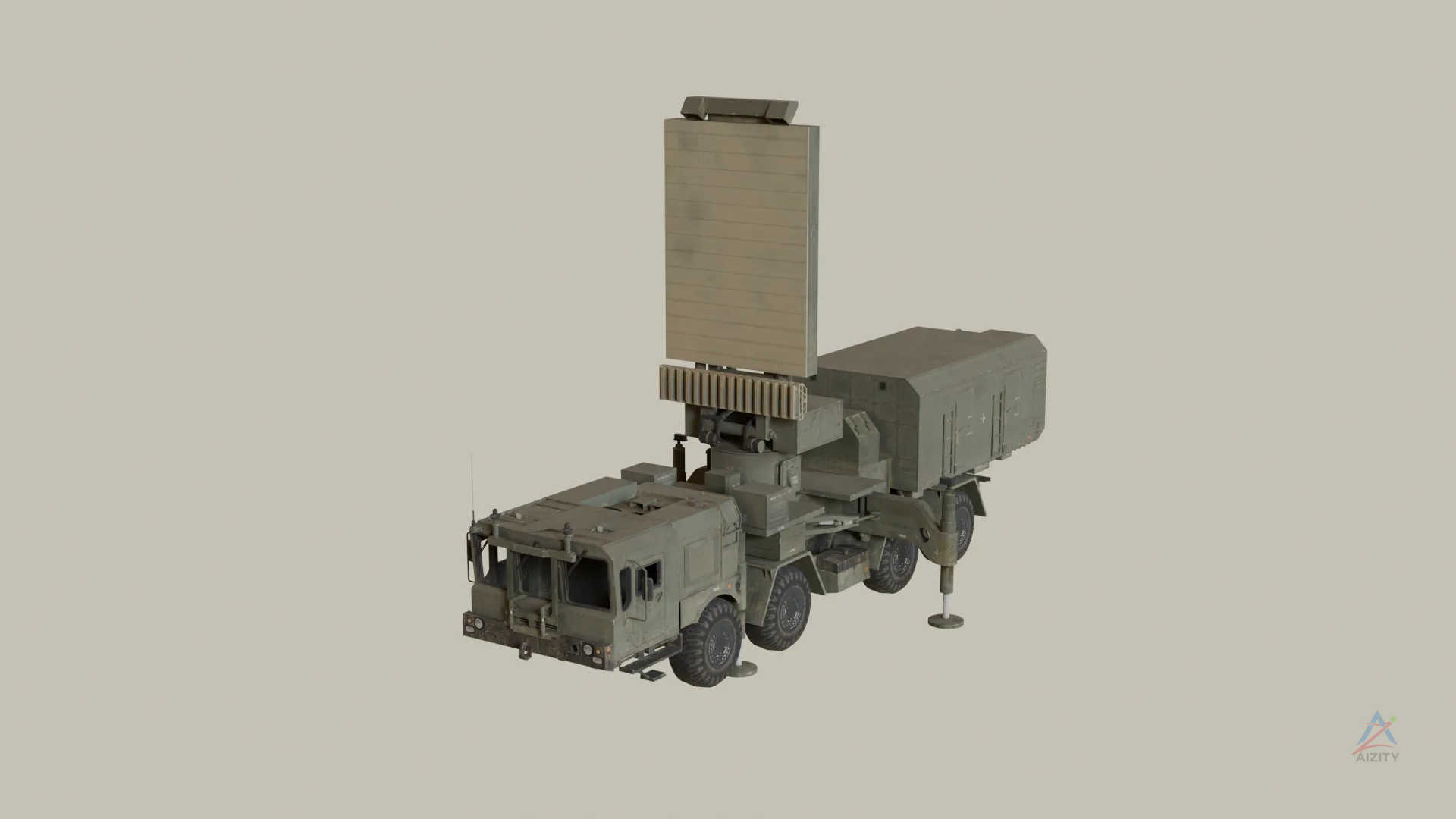 Mobile Anti-Air Radar – 3D Model 