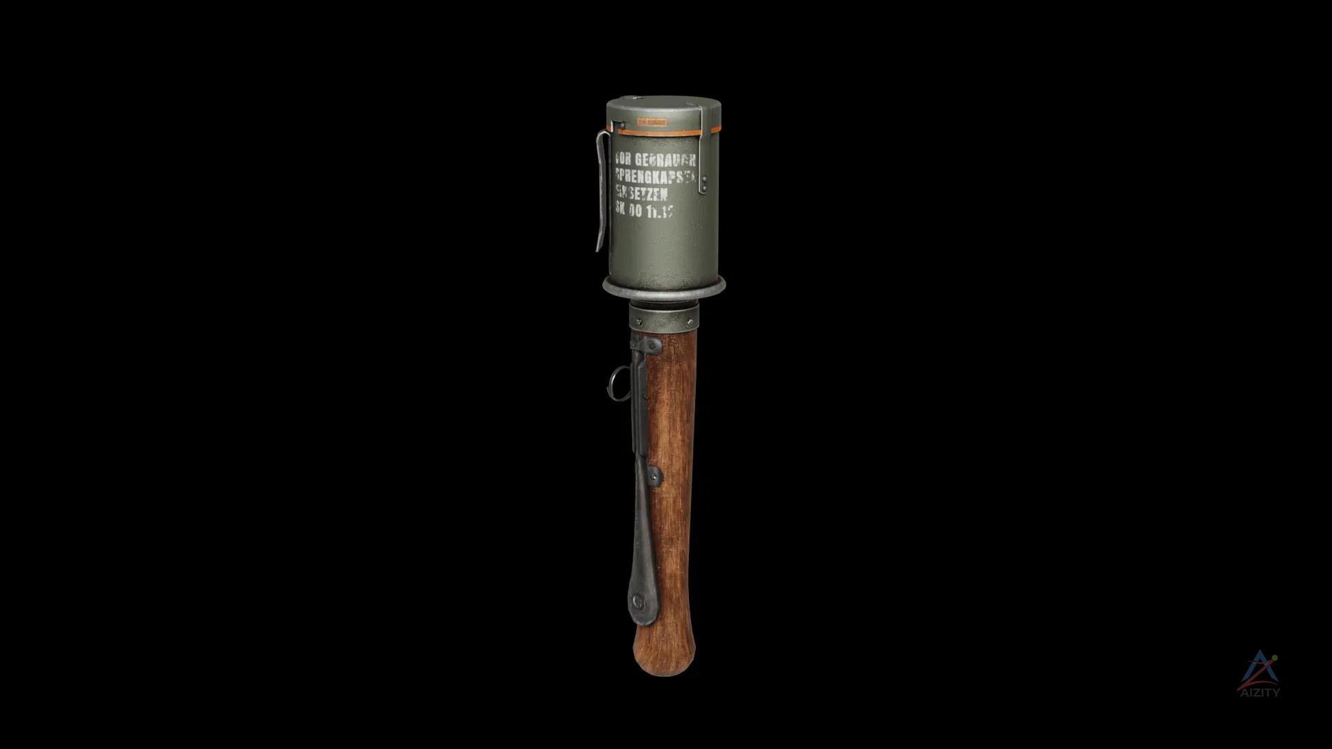 WWII M24 Stick Grenade – High-Quality 3D Model (4K Textures)