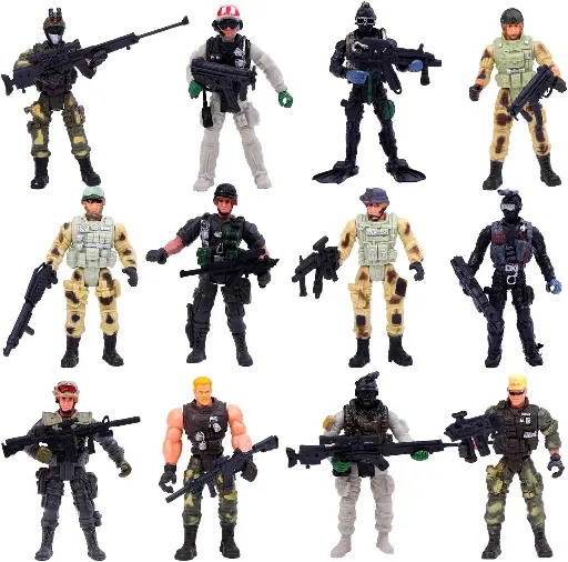 ELCOHO 12 Pieces Army Toy Soldiers Action Figures